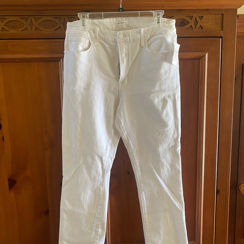 Good American Women’s Straight Jeans in Bright White